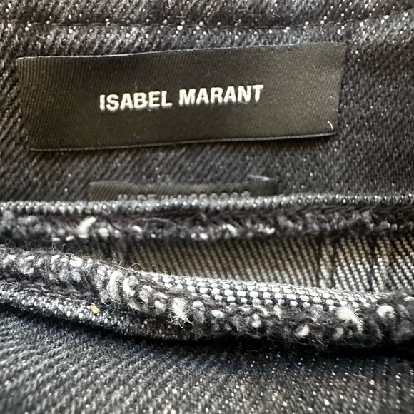 Isabel Marant “Dimenia” Wrap Effect Denim Mini Skirt Gray/Black Size 40 EUC - Picture 10 of 11